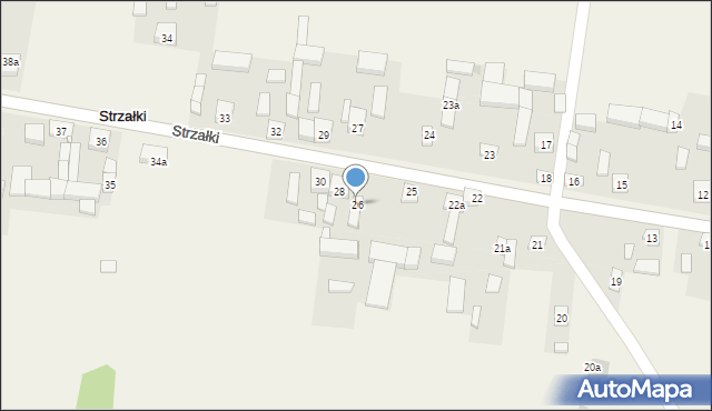 Strzałki, Strzałki, 26, mapa Strzałki