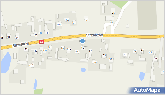 Strzałków, Strzałków, 59, mapa Strzałków