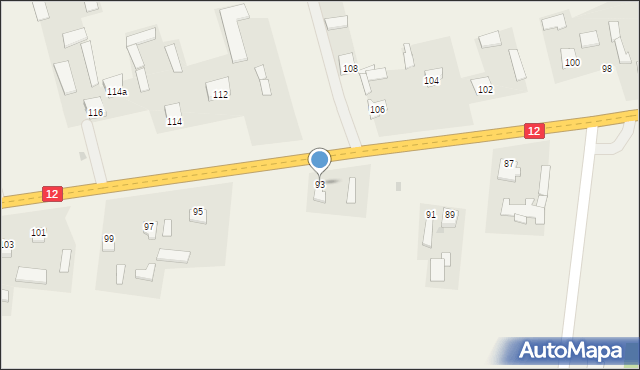 Strzałków, Strzałków, 93, mapa Strzałków