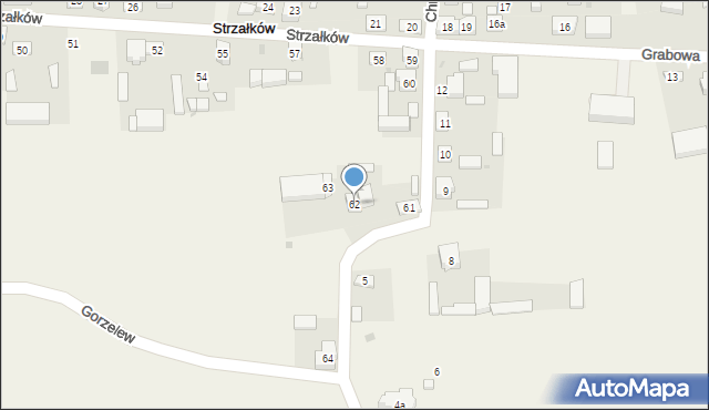 Strzałków, Strzałków, 62, mapa Strzałków