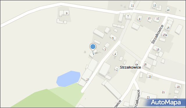 Strzałkowice, Strzałkowice, 1, mapa Strzałkowice