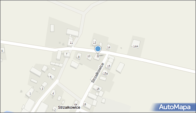 Strzałkowice, Strzałkowice, 12, mapa Strzałkowice