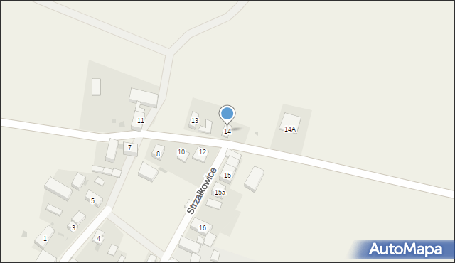 Strzałkowice, Strzałkowice, 14, mapa Strzałkowice