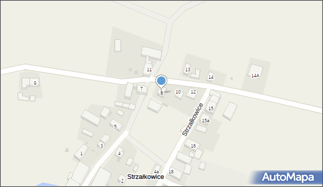 Strzałkowice, Strzałkowice, 8, mapa Strzałkowice