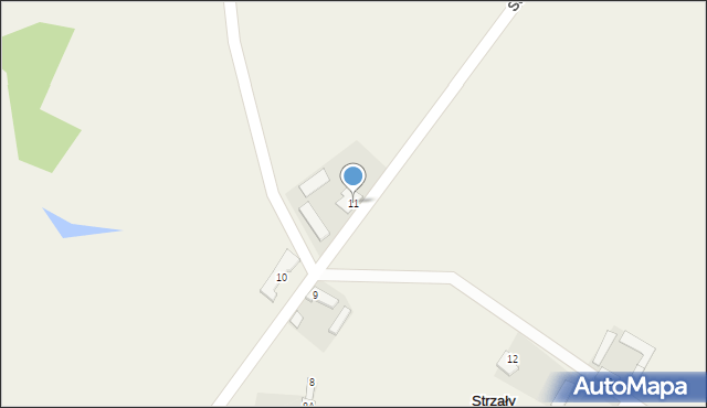Strzały, Strzały, 11, mapa Strzały