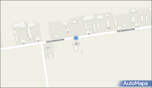 Strzebieszew, Strzebieszew, 30a, mapa Strzebieszew