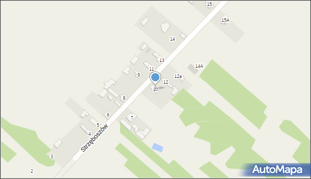 Strzęboszów, Strzęboszów, 10, mapa Strzęboszów