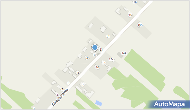 Strzęboszów, Strzęboszów, 11, mapa Strzęboszów