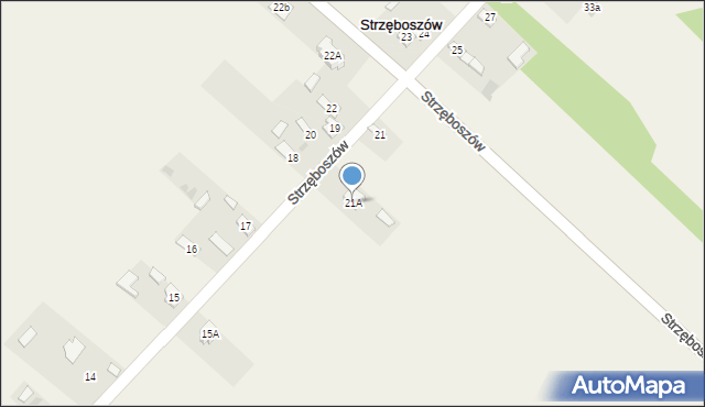 Strzęboszów, Strzęboszów, 21A, mapa Strzęboszów
