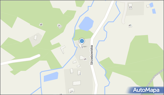 Strzebowiska, Strzebowiska, 1, mapa Strzebowiska