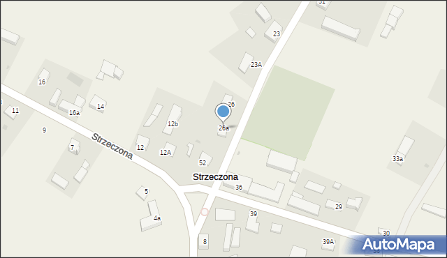 Strzeczona, Strzeczona, 26a, mapa Strzeczona