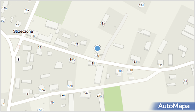 Strzeczona, Strzeczona, 30, mapa Strzeczona