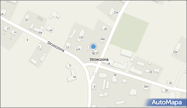 Strzeczona, Strzeczona, 52, mapa Strzeczona