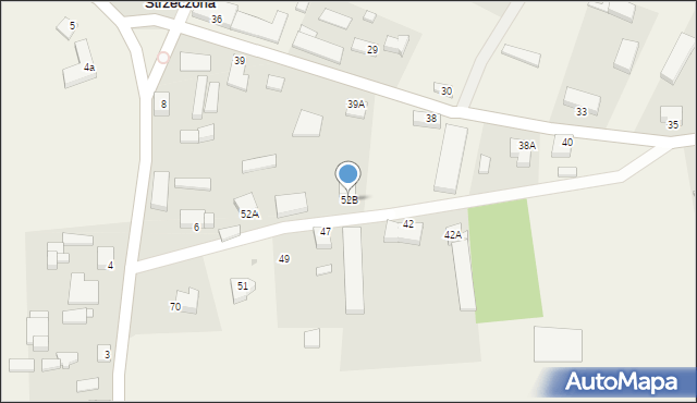 Strzeczona, Strzeczona, 52B, mapa Strzeczona
