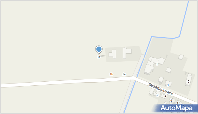 Strzeganowice, Strzeganowice, 1c, mapa Strzeganowice