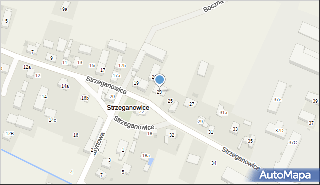 Strzeganowice, Strzeganowice, 23, mapa Strzeganowice