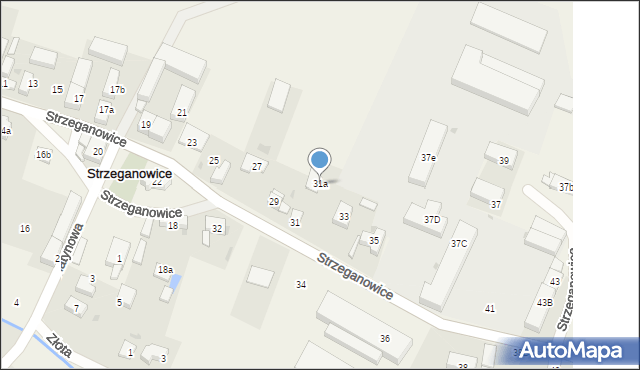 Strzeganowice, Strzeganowice, 31a, mapa Strzeganowice