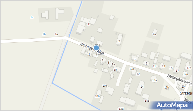 Strzeganowice, Strzeganowice, 4, mapa Strzeganowice