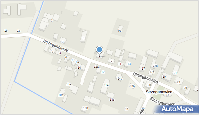 Strzeganowice, Strzeganowice, 7, mapa Strzeganowice