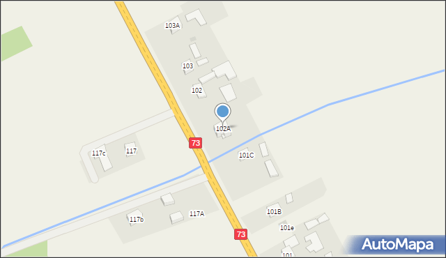 Strzegocice, Strzegocice, 102A, mapa Strzegocice