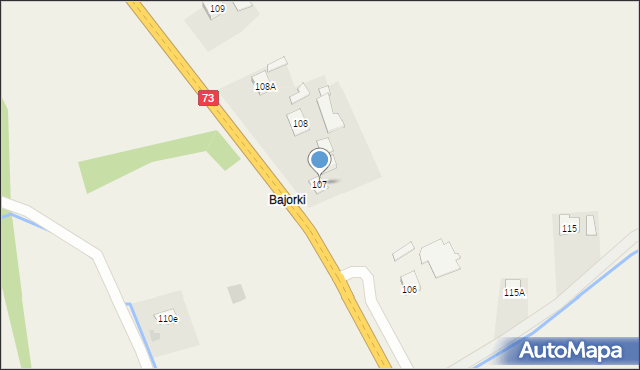 Strzegocice, Strzegocice, 107, mapa Strzegocice