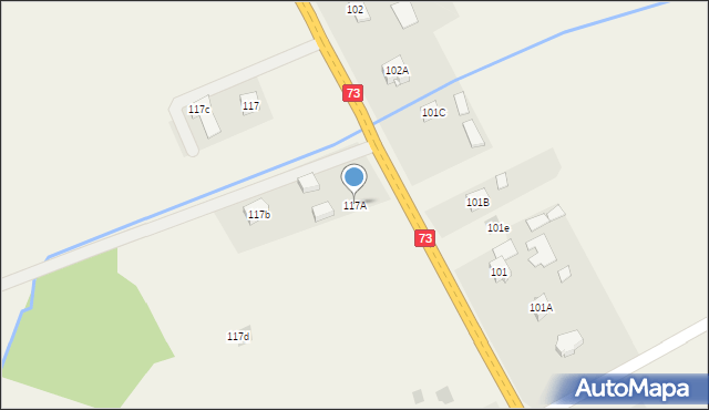 Strzegocice, Strzegocice, 117A, mapa Strzegocice