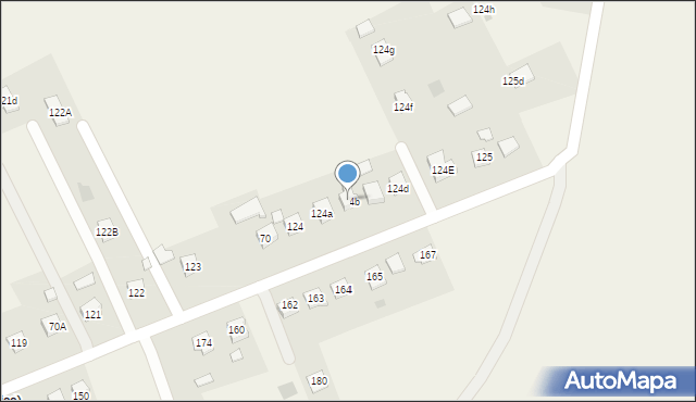 Strzegocice, Strzegocice, 124b, mapa Strzegocice