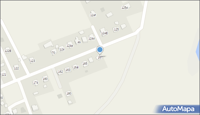 Strzegocice, Strzegocice, 167, mapa Strzegocice