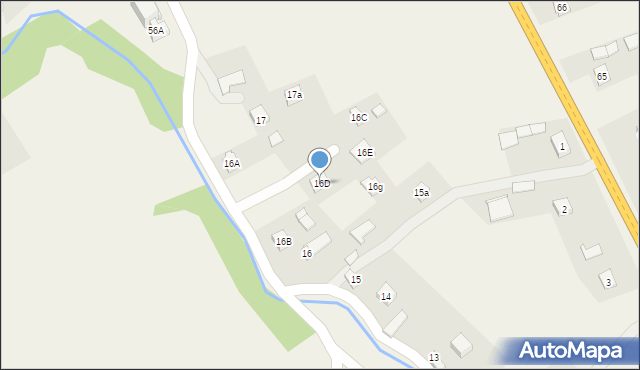 Strzegocice, Strzegocice, 16D, mapa Strzegocice