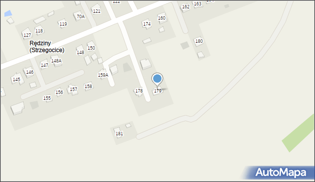 Strzegocice, Strzegocice, 179, mapa Strzegocice