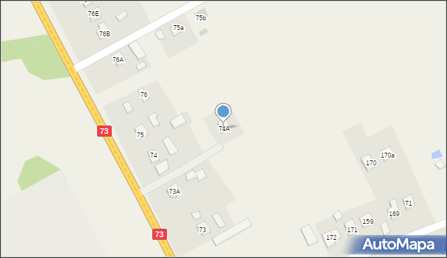 Strzegocice, Strzegocice, 74A, mapa Strzegocice