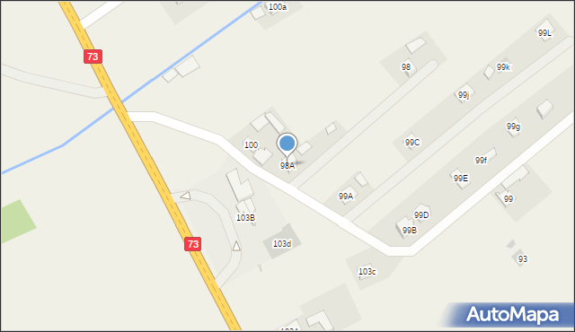 Strzegocice, Strzegocice, 98A, mapa Strzegocice