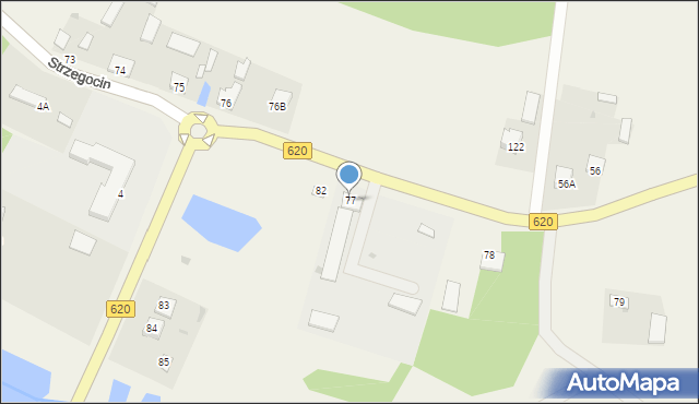 Strzegocin, Strzegocin, 77, mapa Strzegocin
