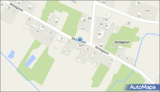 Strzegocin, Strzegocin, 10, mapa Strzegocin