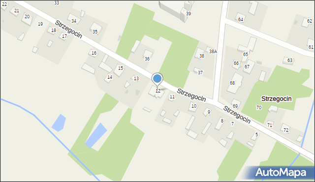 Strzegocin, Strzegocin, 12, mapa Strzegocin