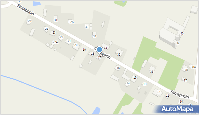 Strzegocin, Strzegocin, 17, mapa Strzegocin