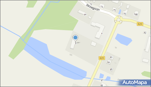 Strzegocin, Strzegocin, 3, mapa Strzegocin