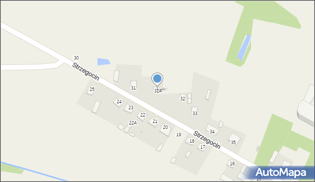 Strzegocin, Strzegocin, 32A, mapa Strzegocin