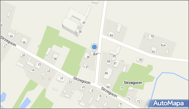 Strzegocin, Strzegocin, 38A, mapa Strzegocin