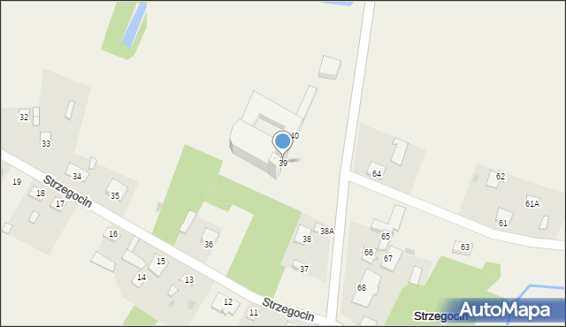 Strzegocin, Strzegocin, 39, mapa Strzegocin
