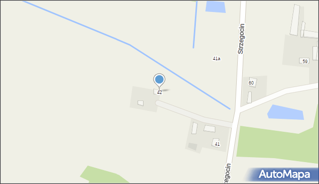 Strzegocin, Strzegocin, 42, mapa Strzegocin