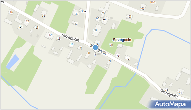 Strzegocin, Strzegocin, 7, mapa Strzegocin