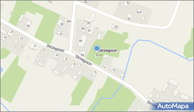 Strzegocin, Strzegocin, 70, mapa Strzegocin