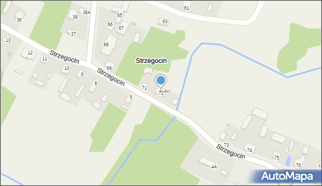 Strzegocin, Strzegocin, 72, mapa Strzegocin