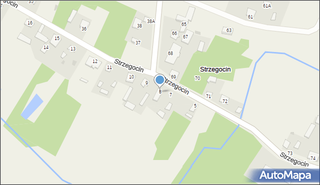 Strzegocin, Strzegocin, 8, mapa Strzegocin