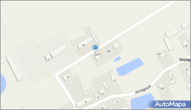 Strzegocin, Strzegocin, 11A, mapa Strzegocin