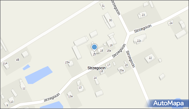Strzegocin, Strzegocin, 15, mapa Strzegocin