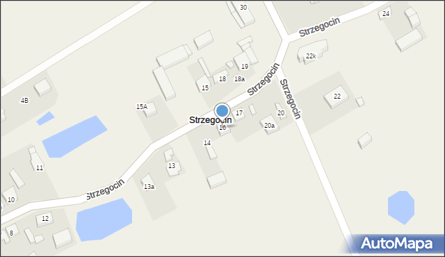 Strzegocin, Strzegocin, 16, mapa Strzegocin