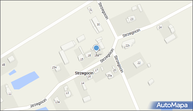 Strzegocin, Strzegocin, 18a, mapa Strzegocin