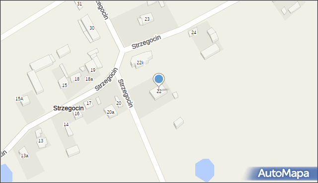 Strzegocin, Strzegocin, 22, mapa Strzegocin